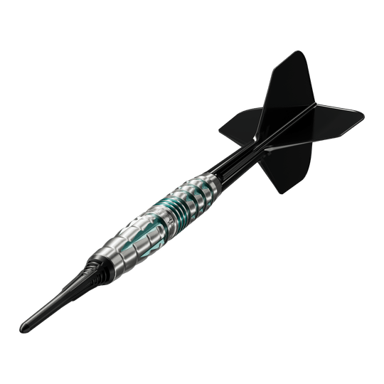 Fléchettes souples Target Black Marque Pierce - 18,5 g Auf dem Foto ist das Produkt Target Black Marque Pierce Softdarts - 18,5g zu sehen. Diese Darts haben ein elegantes Design und eignen sich ideal für Softdart-Liebhaber.