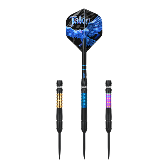 Fléchettes en acier One80 Talon T1 Dieses Bild zeigt die One80 Talon Steeldarts. Die Darts sind für anspruchsvolle Spieler geeignet.