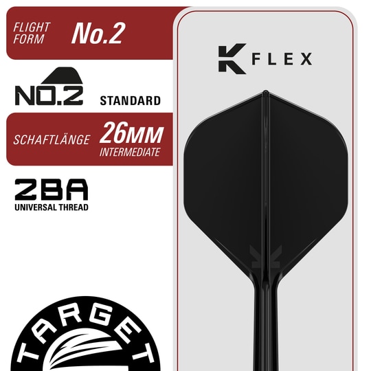 Fléchettes en acier à pointe suisse Target Japan Black Marque Spinel - 23 g Die Abbildung zeigt die Target Japan Black Marque Spinel Swiss Point Steeldarts mit 23 Gramm. Die Darts haben ein elegantes, schwarzes Design.