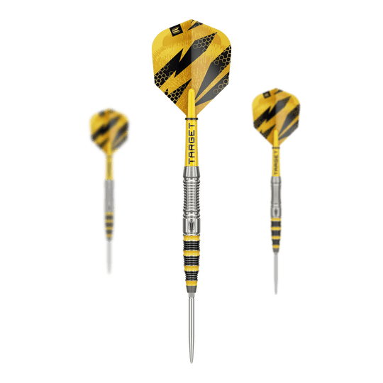 Fléchettes en acier Target Buzz 03 Swiss Points Abgebildet ist das Target Buzz 03 Swiss Points Steeldarts Set. Die Darts sind für das Steeldart-Spiel geeignet.