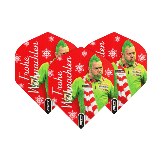 Red Dragon Peter Wright Grinch Vols de Noël Standard Abgebildet sind die Red Dragon Peter Wright Grinch Standard Weihnachtsflights. Die Flights sind mit einem weihnachtlichen Motiv gestaltet.