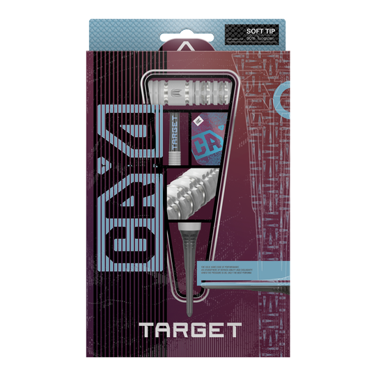 Fléchettes souples Target Cryo 12 Hier ist das Produkt Target Cryo 12 Softdarts abgebildet. Die Softdarts werden aus einer weiteren Ansicht gezeigt.