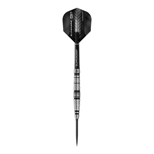 Fléchettes en acier Harrows Supergrip Torpedo Quick Point Das Bild präsentiert die Harrows Supergrip Torpedo Quick Point Steeldarts. Sie sind ideal für präzise Würfe und intensiven Einsatz.