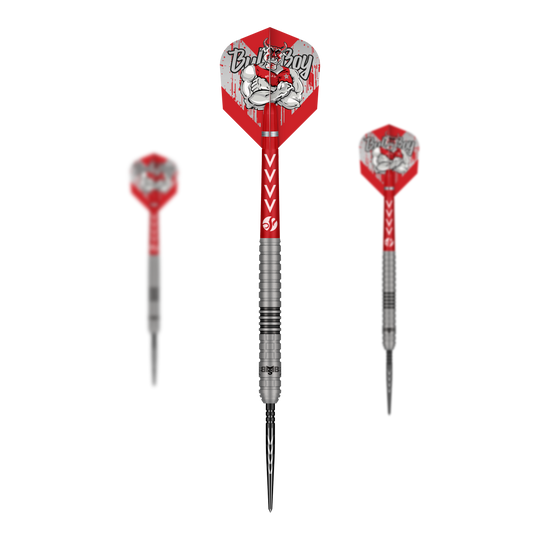 Fléchettes en acier Michael Smith Series 2 Turbo Point Das Bild zeigt ein Set der Shot Michael Smith Series 2 Turbo Point Steeldarts. Das Set ist geeignet für alle Dartspieler.