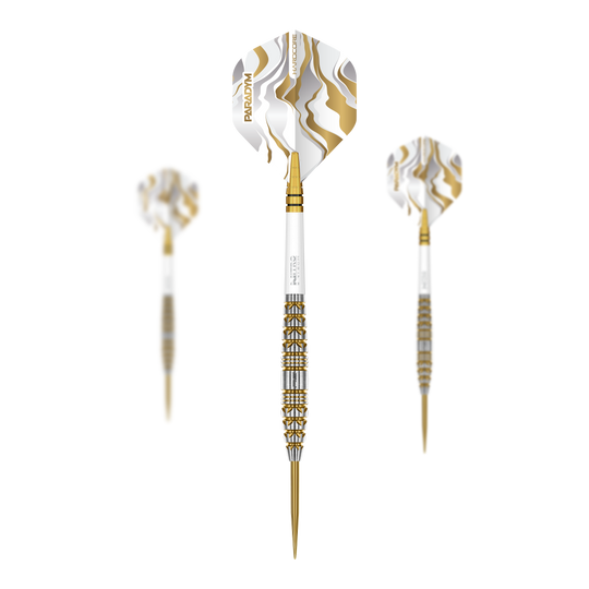Fléchettes en acier Red Dragon Paradym Gold Torpedo Zu sehen ist das Set der Red Dragon Paradym Gold Torpedo Steeldarts. Dieses Produkt besteht aus mehreren hochwertigen goldenen Steeldarts.