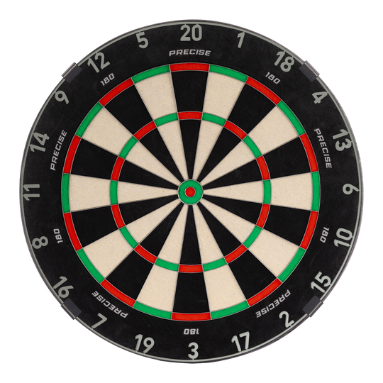 Cible de fléchettes Precise 180 Endorphine en acier avec anneau numéroté - Gris nordique Hier ist das Precise 180 Endorphine Steeldartboard mit Nummernring in Nordic Grey zu sehen. Das Dartboard eignet sich ideal für professionellen und privaten Gebrauch.
