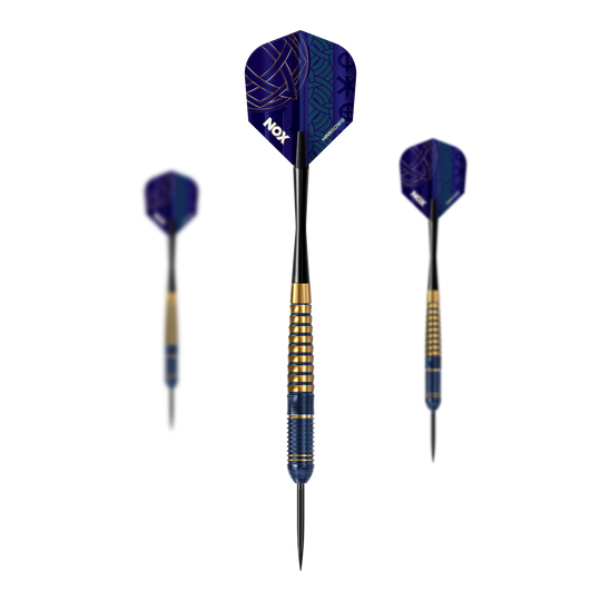 Fléchettes Harrows Nox Premium en laiton et acier Abgebildet sind die Harrows Nox Premium Brass Steeldarts. Diese hochwertigen Dartpfeile sind speziell für Steeldart entwickelt.