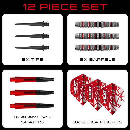 Fléchettes souples Damon Heta Series 4 de Harrow Zu sehen sind Harrows Damon Heta Series 4 Softdarts. Dieses Produkt ist speziell für den Softdart-Sport entwickelt.