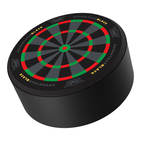 Présentoir à fléchettes Bulls NL Advantage Mini noir Das Bild zeigt den Bulls NL Advantage Black Mini Dart Display Darthalter. Es ist ein spezieller Halter zur Präsentation von Darts.