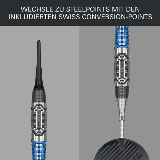 Fléchettes souples Target Phil Taylor Power X Chrono Zu sehen sind die Target Phil Taylor Power X Chrono Softdarts. Diese Darts tragen den Namen des legendären Spielers Phil Taylor.