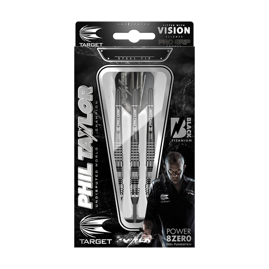 Target Phil Taylor Power 8Zero fléchettes en acier titane noir