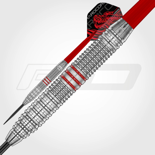 Fléchettes en acier laitonné Red Dragon Jonny Clayton - 21 g Die Red Dragon Jonny Clayton Brass Steeldarts - 21 g sind auf dem Bild zu sehen. Dies ist ein Set von Steeldarts mit einem Gewicht von 21 Gramm.