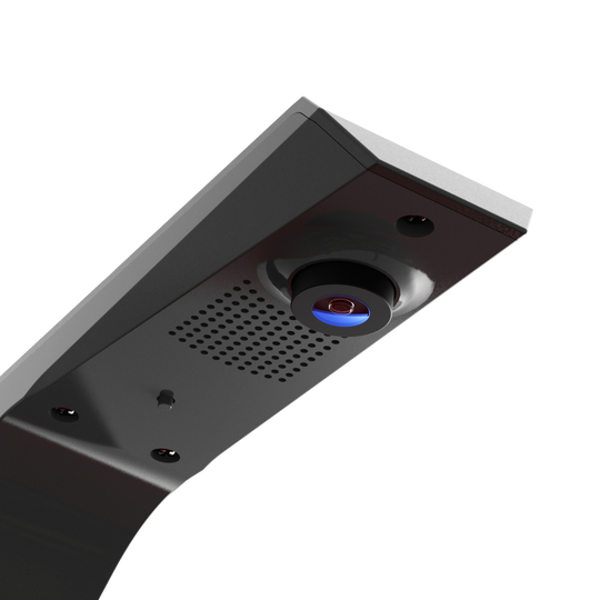 Système de pointage automatique GranDarts Gran Eye GEN2 Steeldart Das Bild zeigt das GranDarts GranEye Steeldart Auto-Scoring-System. Zu sehen ist eine Nahaufnahme des Geräts mit einer Kamera und Belüftungsschlitzen.