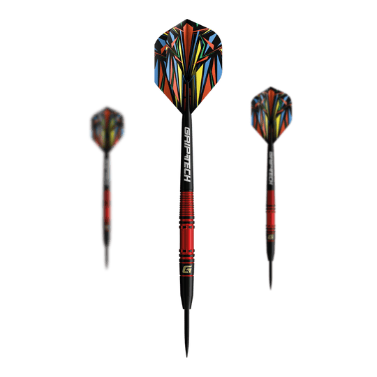 Fléchettes GOAT Athlete en acier tungstène rouge Das Bild zeigt die GOAT Athlete Red Tungsten Steeldarts. Die roten Steeldarts sind hochwertig verarbeitet.