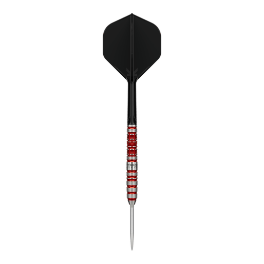 Fléchettes en acier à pointe suisse Target Japan Black Marque Spinel - 23 g Das Bild zeigt die Target Japan Black Marque Spinel Swiss Point Steeldarts mit einem Gewicht von 23g. Das Produkt ist ein hochwertiger Dartpfeil für anspruchsvolle Spieler.