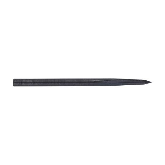 Pointes de fléchettes en acier Unicorn Volute Noir Das Bild zeigt eine schwarze Steeldartspitze namens "Unicorn Volute Noir". Die Spitze ist lang, schlank und hat eine fein gearbeitete Struktur.