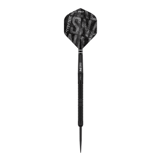 Dragon Rouge Peter Wright Morsure de Serpent Mamba Noir Steeldarts Red Dragon Peter Wright Snakebite Black Mamba Steeldarts, auf dem Bild einzeln dargestellt. Diese Steeldarts sind für präzises Spiel geeignet.
