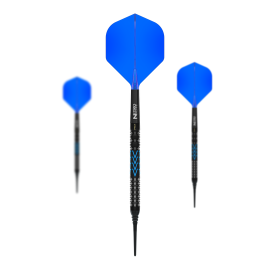 Fléchettes souples coniques Red Dragon Amp - 20 g Das Bild zeigt die Red Dragon Amp Tapered Softdarts mit 20g Gewicht. Diese Softdarts sind für Präzision und Leistung entworfen.