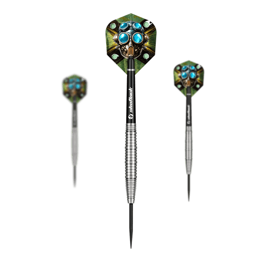 Fléchettes en acier Shot Badlands Krush Hier sieht man die Shot Badlands Krush Steeldarts als Set. Das Produkt eignet sich für professionelle Dartspieler.