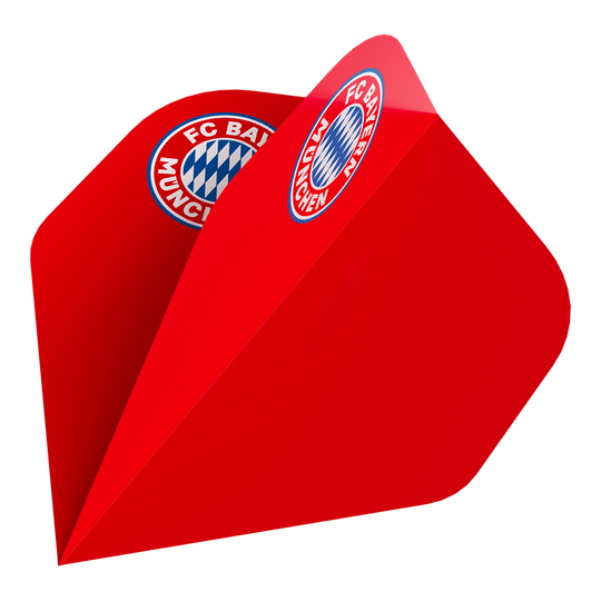 Zu sehen ist die Bulls FC Bayern München Flight Collection - 5 Satz. Dieses Flight-Set enthält fünf verschiedene Flights im Design des FC Bayern München.