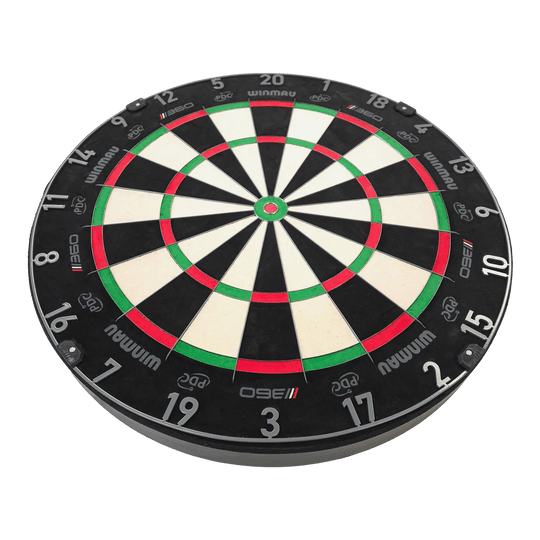Cible de fléchettes en acier Winmau Blade 6 Triple Core 360 Abgebildet ist ein Dartboard. Das Bild zeigt das Modell '3060_Winmau_Blade_360_Steeldartboard_2_(1)'.