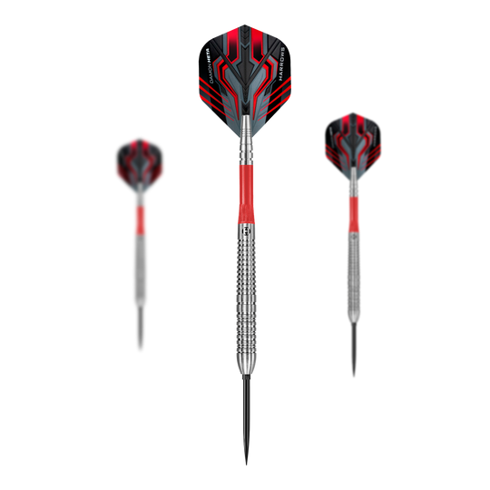 Fléchettes en acier Harrows Damon Heta Natural Quick Point Das Bild zeigt einen Harrows Damon Heta Natural Quick Point Steeldart. Es handelt sich um einen hochwertigen Dartpfeil für präzises Werfen.