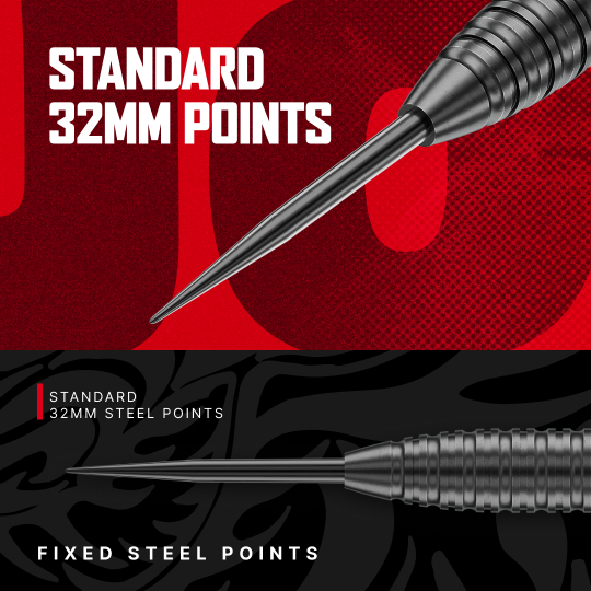Fléchettes en acier Red Dragon Jonny Clayton Core Brass - 21 g Gezeigt werden die Red Dragon Jonny Clayton Core Brass Steeldarts - 21g. Die Darts sind mit roten Flights ausgestattet.
