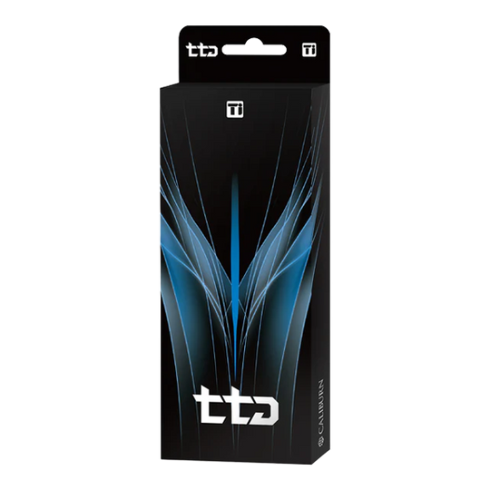 Caliburn TTD Complete Titanium T1 Rainbow Steeldarts - 5 g Dies ist ein Caliburn TTD Complete Titanium T1 Rainbow Steeldarts - 5g. Der Dartpfeil hat ein auffälliges Regenbogen-Design.