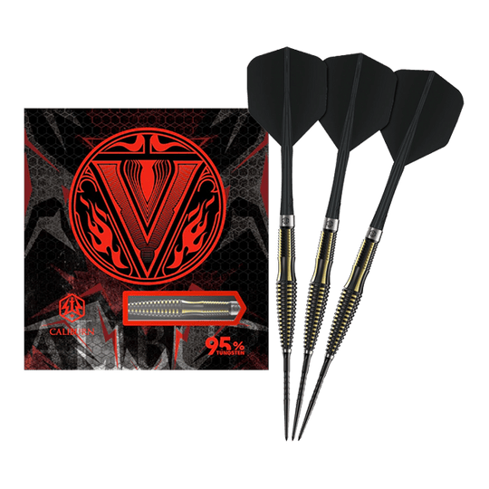 Fléchettes en acier Caliburn V-Series V1 Hier ist das Produkt Caliburn V-Series V1 Steeldarts zu sehen. Sie bieten eine zuverlässige Leistung beim Dartspiel.