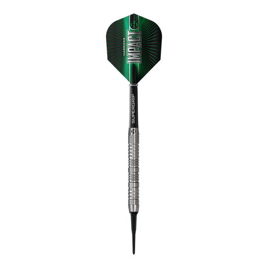 Fléchettes souples Harrows Impact Harrows Impact Softdarts sind auf diesem Bild abgebildet. Die Softdarts sind in Nahaufnahme zu sehen.