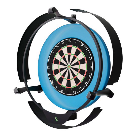 Scolia Home 2 FLEX - Système de notation électronique automatique avec anneau lumineux 2026 Das Bild zeigt das Produkt "Scolia Home 2 FLEX - Electronic Score System mit Beleuchtungsring". Es handelt sich um ein elektronisches Dart-Score-System mit einem runden Beleuchtungsring und moderner Halterung.