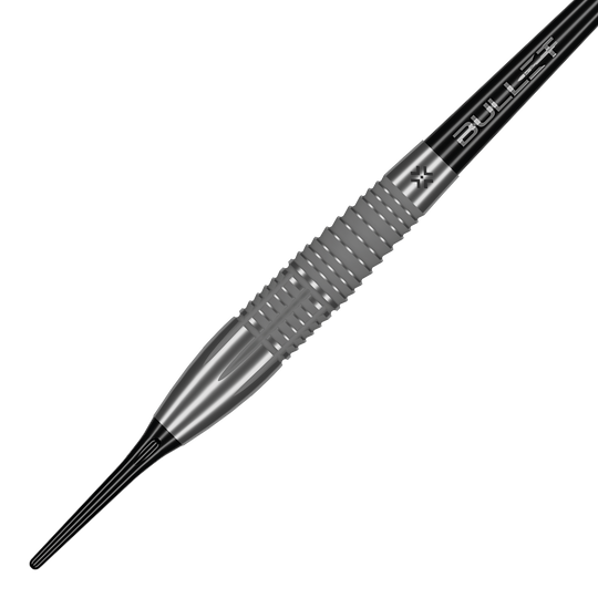 Das Foto zeigt die Bullet Monolith 20g Soft Darts aus einer anderen Perspektive. Sie sind perfekt für Softdart-Anwendungen geeignet.