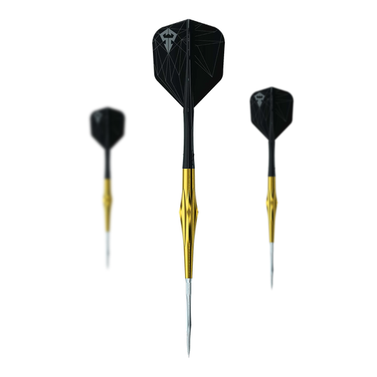 Fléchettes en acier Caliburn Starships Series Sunspear - 19 g Das Bild zeigt ein Set der Caliburn Starships Series Sunspear Steeldarts mit 19 Gramm. Das Set richtet sich an Dartspieler aller Erfahrungsstufen.