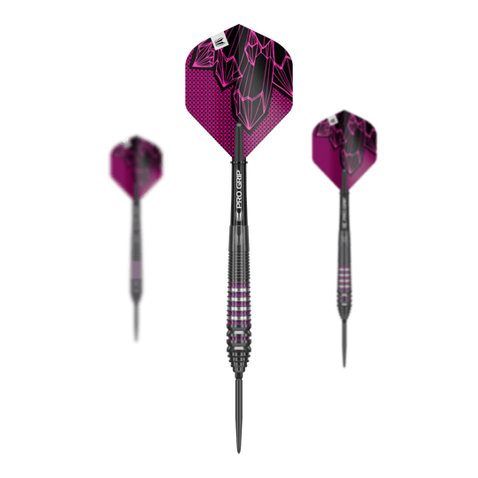 Fléchettes en acier Target Lorraine Winstanley GEN2 Swiss Point - 24 g Zu sehen ist das Set der Target Lorraine Winstanley GEN2 Swiss Point Steeldarts - 24g. Es besteht aus mehreren Steeldarts für Dartspieler.