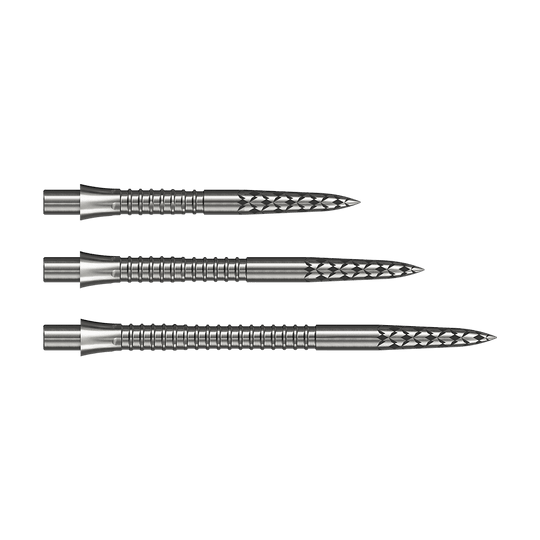 Embouts de fléchettes Mission Caliburn EVO, logo GV - argent Mission Caliburn EVO Dartspitzen GV-Logo in Silber. Diese Dartspitzen sind hochwertiges Zubehör für das Darts-Spiel.