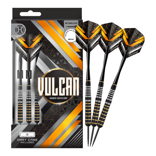 Fléchettes en acier Harrows Vulcan Zu sehen sind hier Harrows Vulcan Steeldarts. Die Darts werden komplett dargestellt.