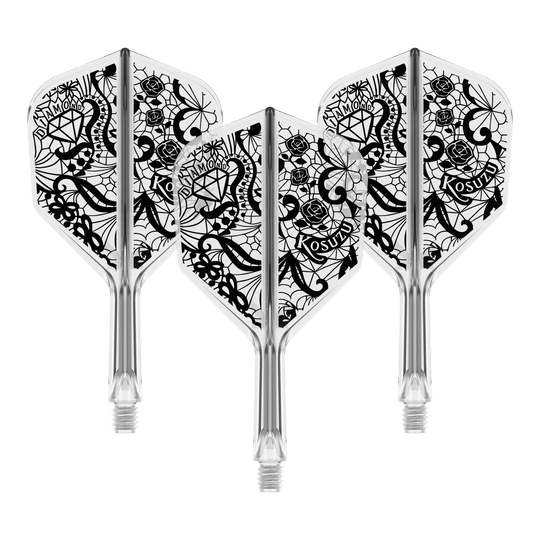 Système d'arbre de vol Target Japan K-Flex Diamond No6 Zu sehen ist das Target Japan K-Flex Diamond No6 Flight-Shaft-System in 19mm. Es handelt sich um eine Komponente für Dartpfeile.