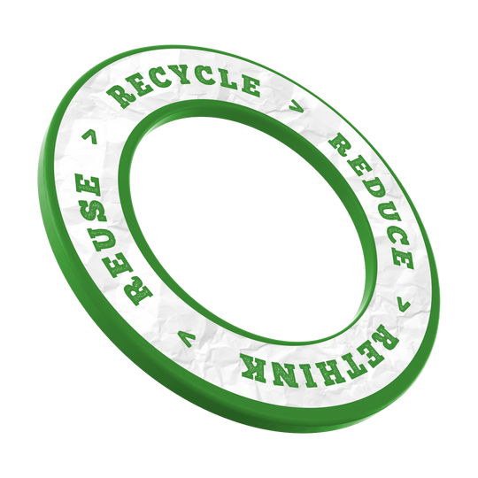 McDart Recycler Réduire Repenser Réutiliser Cadre de cible de fléchettes Das Bild zeigt ein Produkt mit dem Dateinamen DBS-RRRR4_Surround_Recyle_Reuse_Reduce_Rethink_Grn_3. Es gibt keine weiteren Informationen zum Produkt.