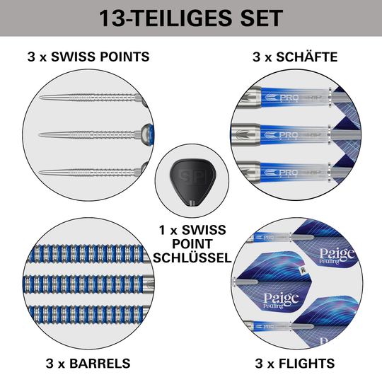 Fléchettes en acier Target Paige Pauling GEN1 Swiss Points - 22 g Fléchettes en acier Target Paige Pauling GEN1 Swiss Points - 22 g