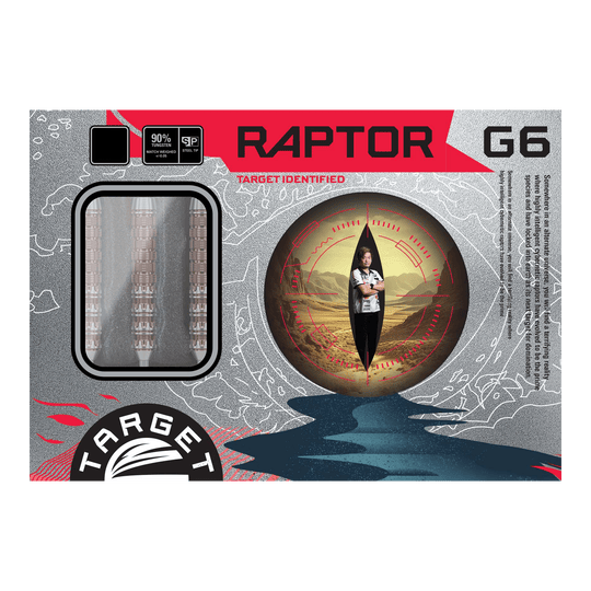 Fléchettes en acier Target Japan Prime Series George Nishitani Raptor GEN6 Swiss Point Abgebildet sind die Target Japan Prime Series George Nishitani Raptor GEN6 Swiss Point Steeldarts. Sie bieten ein professionelles Spielerlebnis.