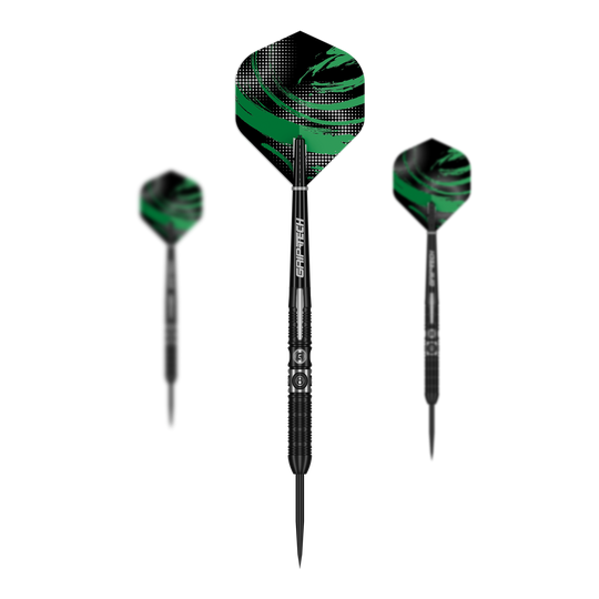 Fléchettes en acier GOAT 8-Ball Dieses Foto zeigt ein Set der GOAT 8Ball Steeldarts. Es sind mehrere Dartpfeile als Set abgebildet.