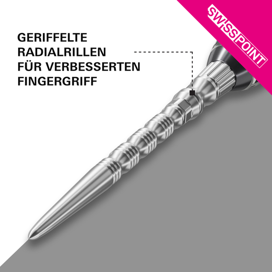 Pointes de fléchettes en acier Target Signature Swiss Point TRB - argent Abgebildet ist das Produkt Target Signature Swiss Point TRB Steeldartspitzen - Silber. Es handelt sich um silberne Dartspitzen für Steeldarts.