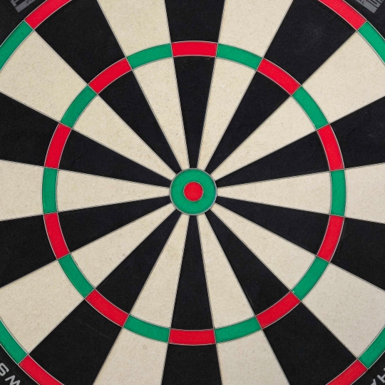 Cible de fléchettes en acier Harrows Fortis Das Harrows Fortis Steeldartboard wird hier von vorne gezeigt. Es eignet sich hervorragend für professionelle und Freizeitspieler.