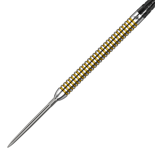 Fléchettes en acier Mission Mike De Decker V2 R2.5 Gezeigt wird das Modell Mission Mike De Decker V2 R2.5 Steeldarts. Die Steeldarts sind aus hochwertigen Materialien gefertigt.