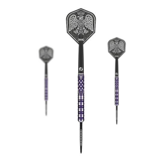 Fléchettes en acier Shot Goths Visara Turbo Point - 23 g Auf dem Bild sind die Shot Goths Visara Turbo Point Steeldarts - 23g als Set zu sehen. Sie eignen sich ideal für ambitionierte Steeldartspieler.